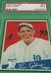 Don Hurst #33 Baseball Cards 1934 Goudey Prices