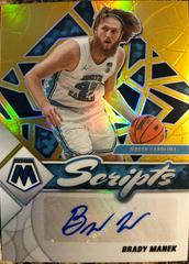 Brady Manek [Gold] Basketball Cards 2022 Panini Chronicles Draft Picks Mosaic Scripts Autographs Prices