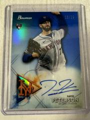 David Peterson [Blue Refractor] #BSRA-DP Baseball Cards 2021 Bowman Sterling Rookie Autographs Prices