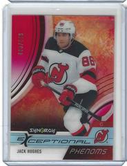 Jack Hughes [Red] Hockey Cards 2021 Upper Deck Synergy Exceptional Phenoms Prices