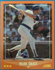 Mark Grace [Glossy] #80T Baseball Cards 1988 Score Traded Prices