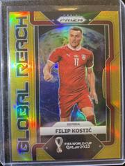 Filip Kostic [Gold] Soccer Cards 2022 Panini Prizm World Cup Global Reach Prices