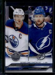 Connor McDavid, Steven Stamkos [Clear Cut] Hockey Cards 2023 Upper Deck Prices
