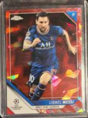 Lionel Messi [Red Refractor] Soccer Cards 2021 Topps Chrome UEFA Champions League Prices