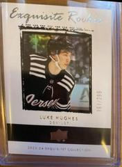 Luke Hughes #R-LH Hockey Cards 2023 Upper Deck Black Diamond Exquisite Collection Rookie Prices