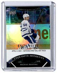 Michael Bunting #ECM-MB Hockey Cards 2022 Upper Deck Black Diamond Exquisite Collection Moments Prices