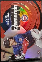 Jose Miranda #GN-71 Baseball Cards 2022 Topps Update Generation Now Prices