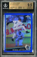 Derek Jeter [Blue Refractor] #98 Baseball Cards 2009 Topps Chrome Prices