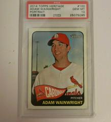 Adam Wainwright [Portrait] #100 Baseball Cards 2014 Topps Heritage Prices