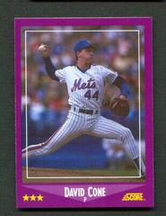 David Cone #49 Baseball Cards 1988 Score Glossy Prices