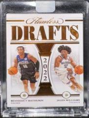 Bennedict Mathurin / Jalen Williams #142 Basketball Cards 2022 Panini Flawless Prices