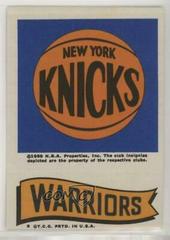New York Knicks Warriors Basketball Cards 1973 Topps Team Stickers Prices