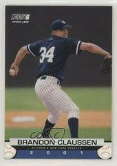 Brandon Claussen Baseball Cards 2001 Stadium Club Prices