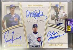 Greg Maddux, Ryne Sandberg, Andre Dawson Baseball Cards 2022 Topps Definitive Trios Autographs Prices