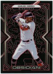 Carlos Correa [Red] #33 Baseball Cards 2022 Panini Chronicles Obsidian Prices