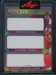 Bukayo Saka [Gray] Soccer Cards 2022 Leaf Vivid Autographs Prices