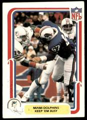 Miami Dolphins [Keep 'EM Busy] #28 Football Cards 1980 Fleer Team Action Prices