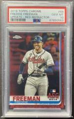 Freddie Freeman [Red Refractor] Baseball Cards 2019 Topps Chrome Update Prices