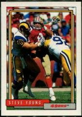 Steve Young #191 Football Cards 1992 Topps Prices