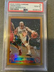 Jason Kidd [Gold Refractor] #5 Basketball Cards 2003 Topps Chrome Prices