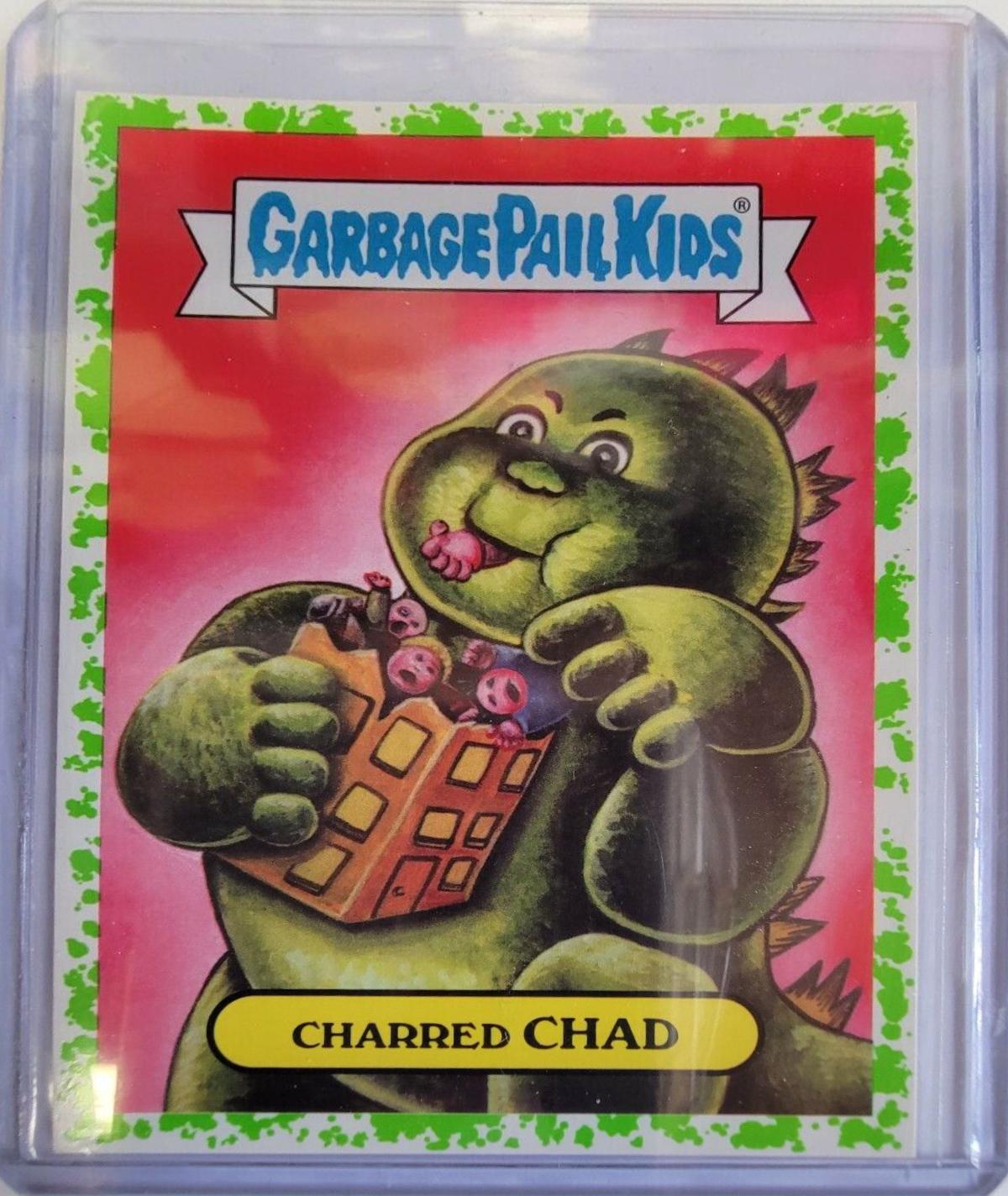 Charred CHAD [Green] #2b Garbage Pail Kids Adam-Geddon