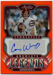 Carson Wentz #AL-CW Football Cards 2022 Panini Absolute Legends Signatures Prices