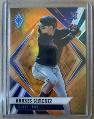 Andres Gimenez [Neon Orange] #3 Baseball Cards 2021 Panini Chronicles Phoenix Prices