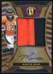 Marvin Mims [Rose Gold] #RAJ-25 Football Cards 2023 Panini Gold Standard Rookie Jersey Autographs Jumbo Prices