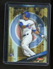 Addison Russell [Gold Refractor] #6 Baseball Cards 2015 Bowman's Best Prices