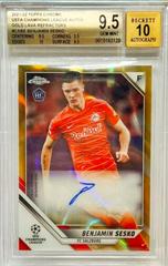 Benjamin Sesko [Gold Lava Refractor] #CA-BE Soccer Cards 2021 Topps Chrome UEFA Champions League Autographs Prices