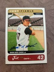 Shin Soo Choo Baseball Cards 2002 Justifiable Autographs Prices