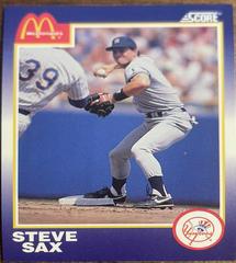 Steve Sax #22 Baseball Cards 1990 Score McDonald's Prices