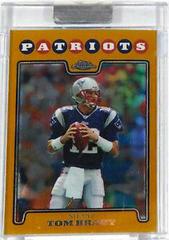 Tom Brady [Gold Refractor] #TC163 Football Cards 2008 Topps Chrome Prices