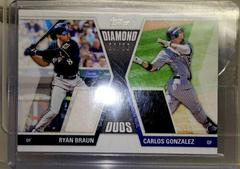 Ryan Braun, Carlos Gonzalez #DD-6 Baseball Cards 2011 Topps Diamond Duos Prices