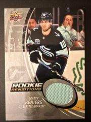 Matty Beniers [Jersey] Hockey Cards 2022 Upper Deck Trilogy Rookie Renditions Prices