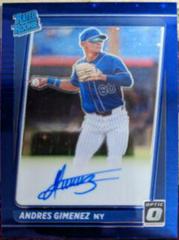 Andres Gimenez [Purple] Baseball Cards 2021 Panini Donruss Optic Rated Rookie Signatures Prices
