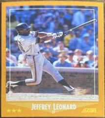Jeffrey Leonard #580 Baseball Cards 1988 Score Prices