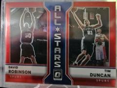 David Robinson, Tim Duncan [Red] Basketball Cards 2022 Panini Donruss Optic All Stars Prices