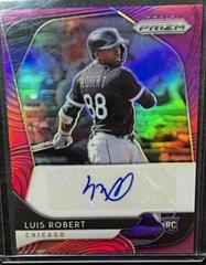 Luis Robert [Pink Prizm] Baseball Cards 2020 Panini Prizm Rookie Autographs Prices