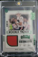 Mac Jones Football Cards 2021 Panini Contenders Rookie Ticket Swatches Prices