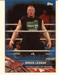 Brock Lesnar [Blue] Wrestling Cards 2017 Topps WWE Road To Wrestlemania Prices