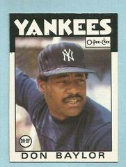 Don Baylor #184 Baseball Cards 1986 O Pee Chee Prices