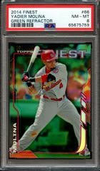 Yadier Molina [Green Refractor] #66 Baseball Cards 2014 Finest Prices