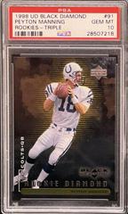 Peyton Manning [Triple] #91 Football Cards 1998 Upper Deck Black Diamond Rookies Prices