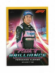 Fernando Alonso [Gold] #FOB-FA Racing Cards 2022 Topps Formula 1 Flash of Brilliance Prices