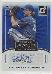 R.A. Dickey [Blue] #SGS-RD Baseball Cards 2016 Panini Donruss Signature Series Prices
