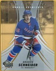 Braden Schneider #RP-BS Hockey Cards 2022 Upper Deck Trilogy Rookie Premier Prices
