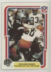 Oakland Raiders [Pulling Out All the Stops] #40 Football Cards 1980 Fleer Team Action Prices