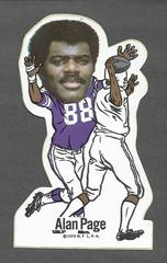 Alan Page Football Cards 1972 NFLPA Vinyl Stickers Prices