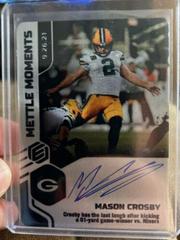 Mason Crosby #MM-MC Football Cards 2022 Panini Elements Mettle Moments Autographs Prices